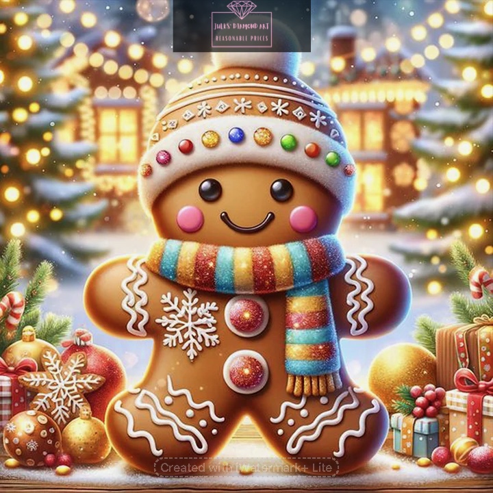 Christmas Cookie Man 40*40cm full round drill diamond painting