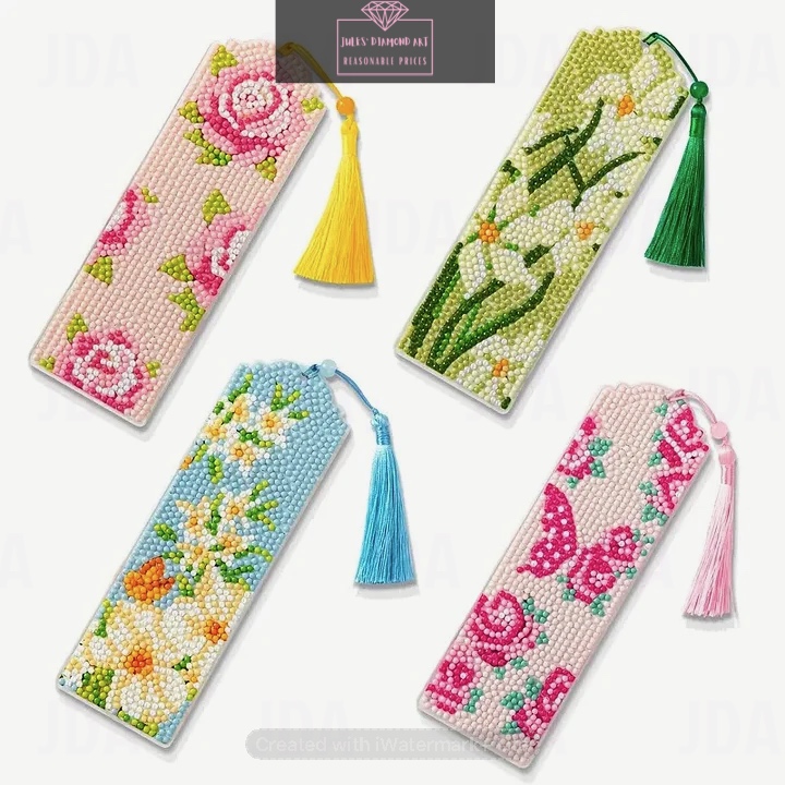 4 pcs Diamond Painting Bookmarks