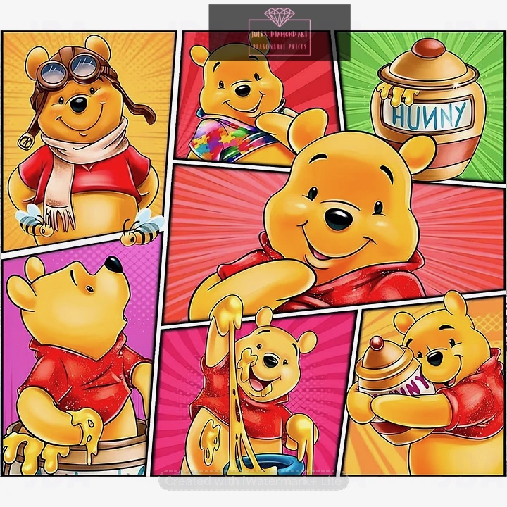 Winnie The Pooh 45*40cm full round drill diamond painting