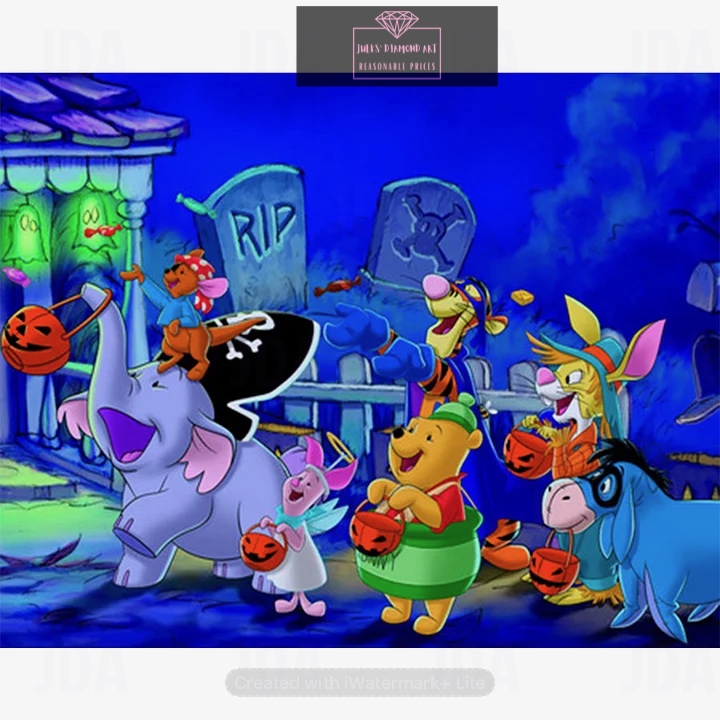 Winnie The Pooh Halloween 50*40cm full round drill diamond painting