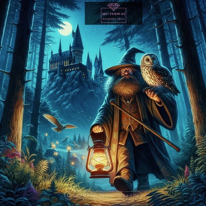 Harry Potteer Rubeus Hagrid 50*50cm full round drill (40 colurs) diamond painting