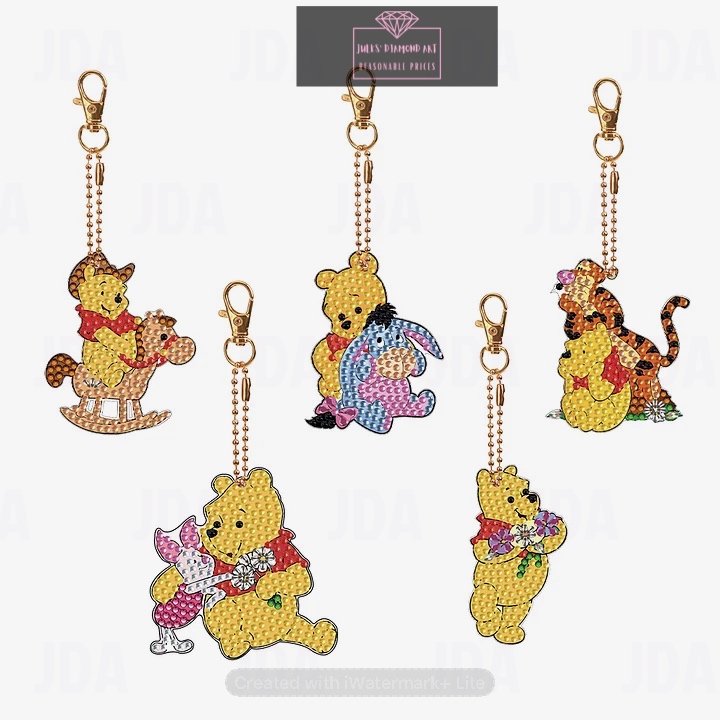 Keychains Diamond Painting Cartoon Winnie The Pooh