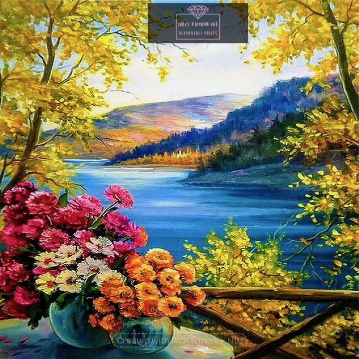 Nature Scenery 40*40cm full round drill diamond paintingd