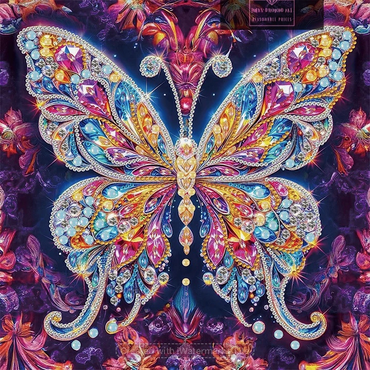 Shiny Butterfly 30*30cm special shaped drill diamond painting