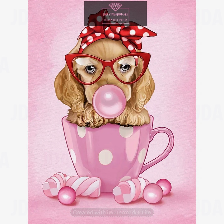 Mug Dog 30*40cm full round drill diamond painting