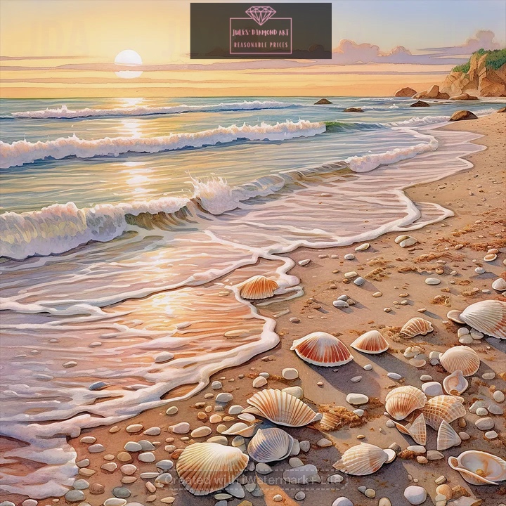 Dream Beach 30*30cm full round drill diamond painting