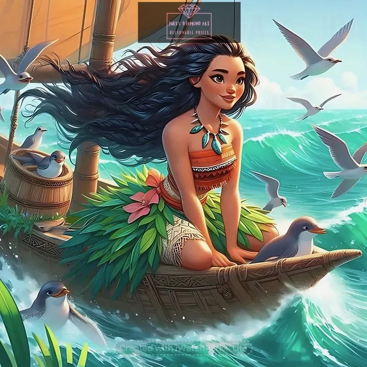 Princess Moana 50*50cm full round drill (40 colours) diamond painting