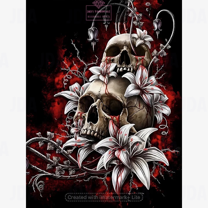 Skeleton 30*40cm full round drill diamond painting