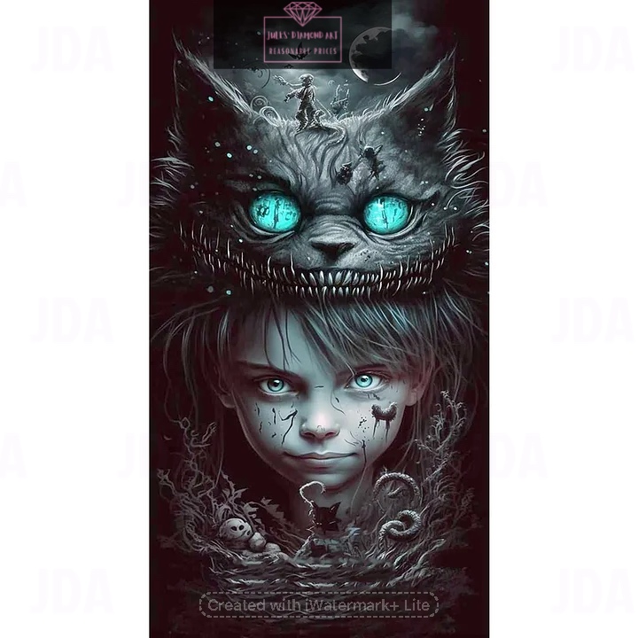 Alice in Wonderland 40*75cm full round drill diamond painting