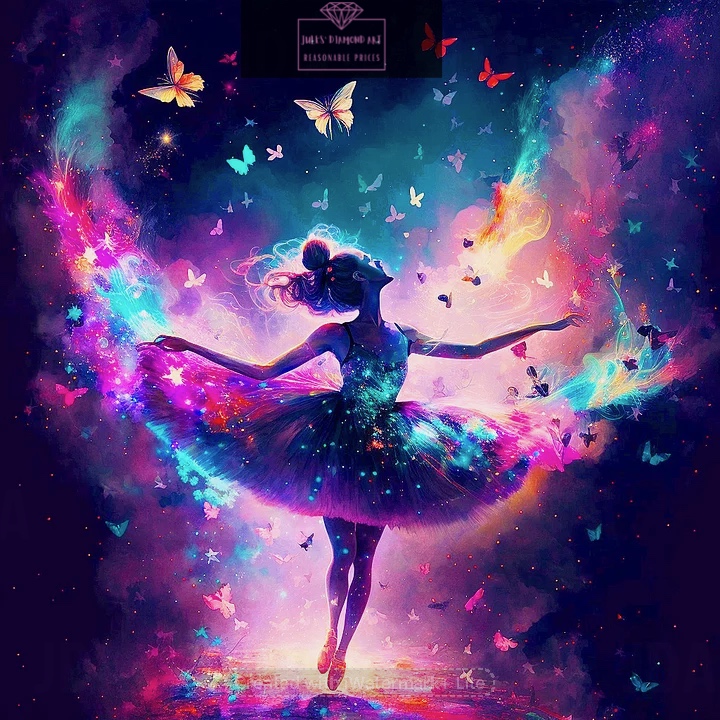 Ballet Dancer Enjoying Dance 30*30cm full round drill diamond painting