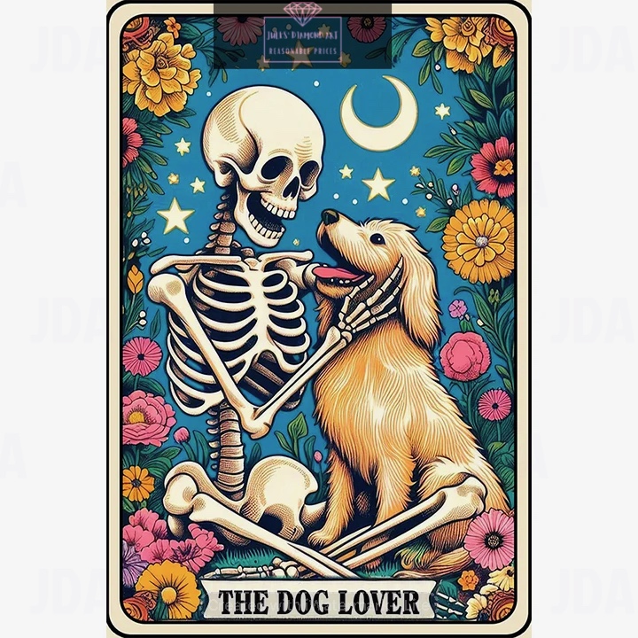 Skeleton Tarot Card 40*60cm full round drill diamond painting