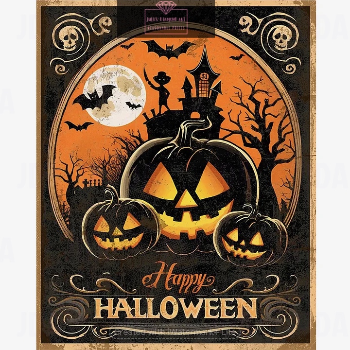 Halloween Horror Tarot 40*50cm full round drill diamond painting