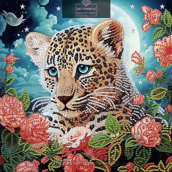 Leopard 30*30cm special shaped drill diamond painting