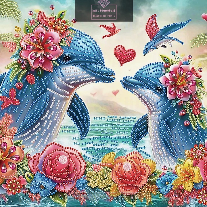 Dolphin 30*30cm special shaped drill diamond painting