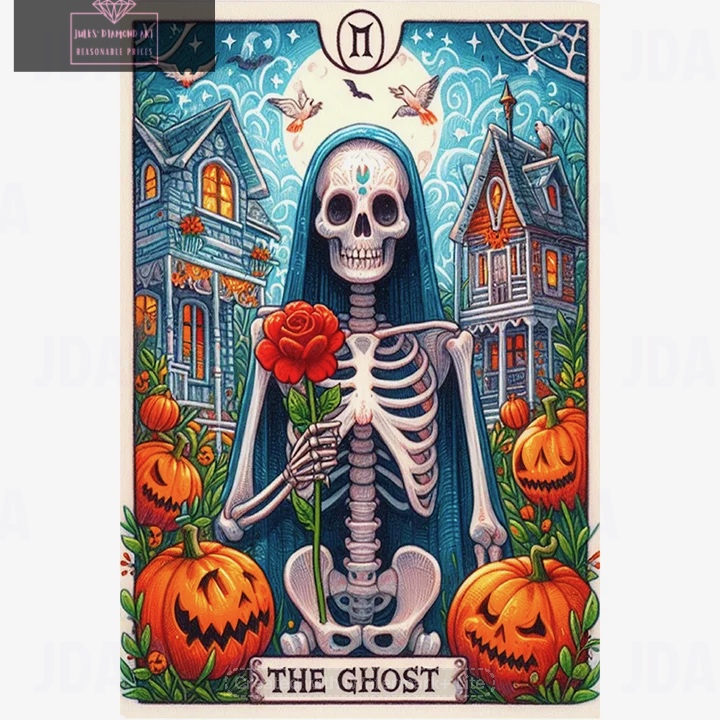 Skeleton Pumpkin Tarot 40*60cm full round drill diamond painting