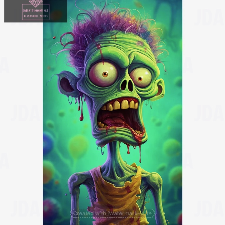 Zombie Horror 30*50cm full round drill diamond painting