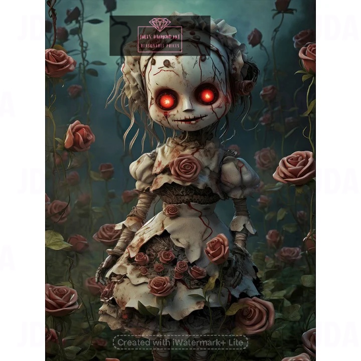 Halloween Skull Doll 30*40cm full round drill diamond painting