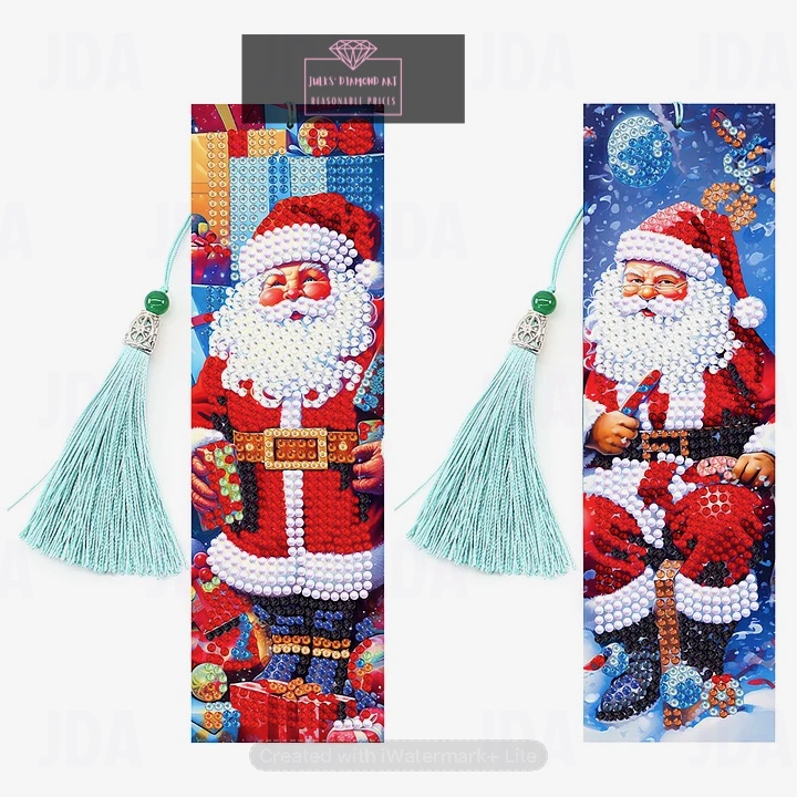 2 pcs Christmas Special Shape Diamond Painting Bookmark