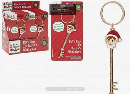 Elf Design Diecast Keys To Santa's Workshop