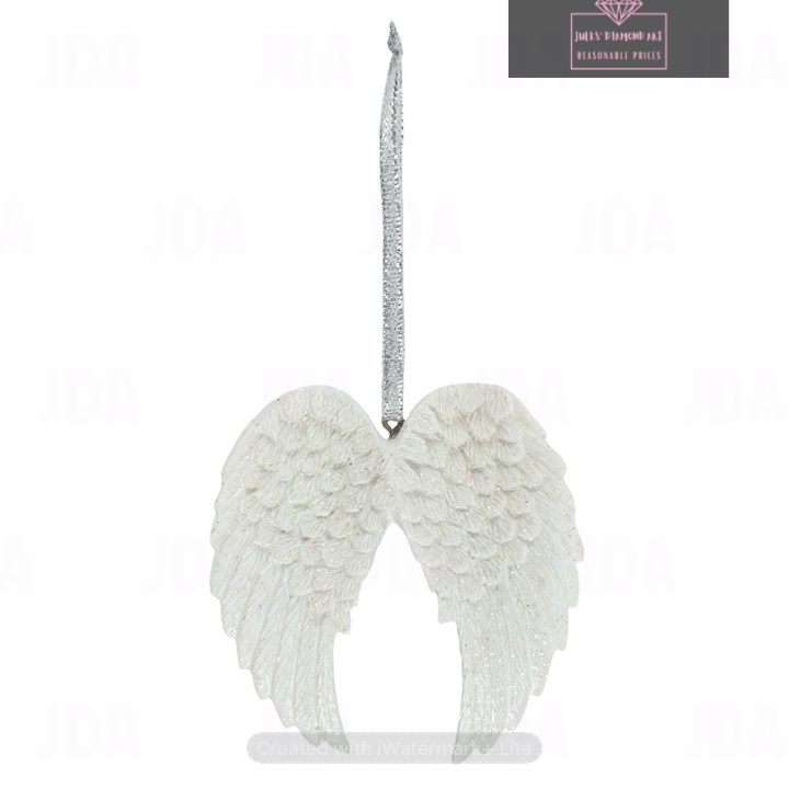 Double Glitter Angel Wing Hanging Decoration