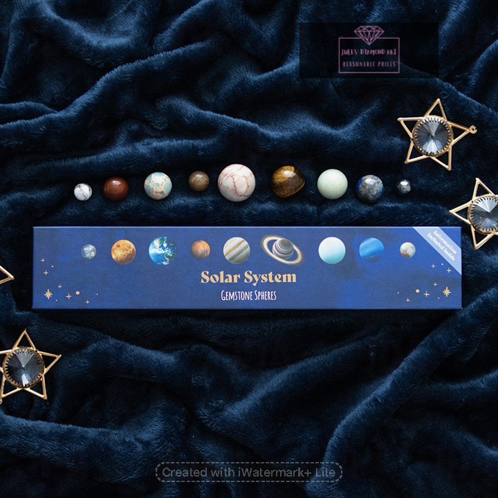 Solar System Gemstone Crystal Sphere Set