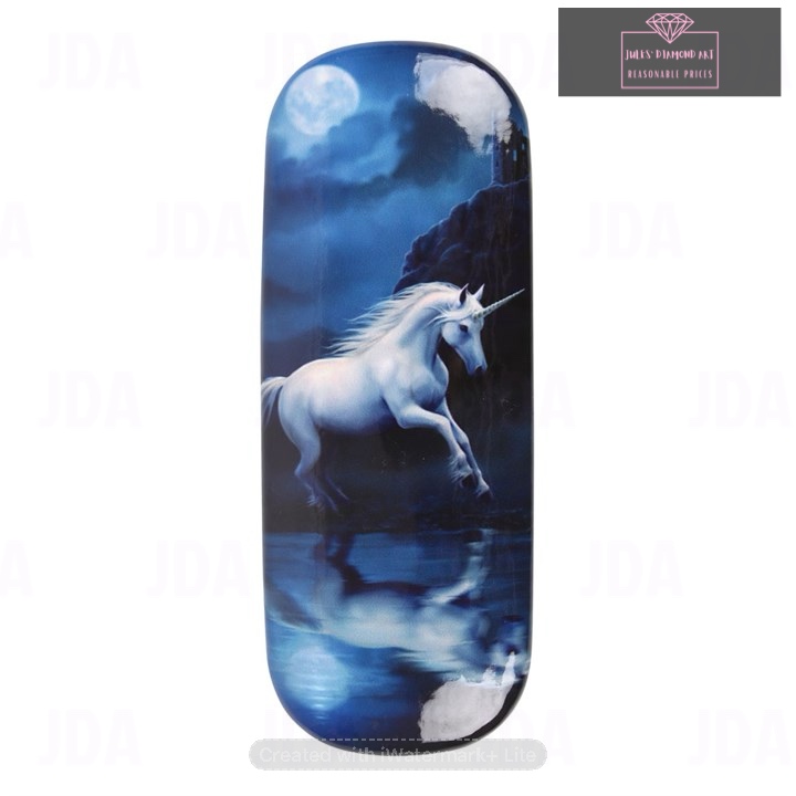 Moonlight Unicorn Glasses Case by Anne Stokes