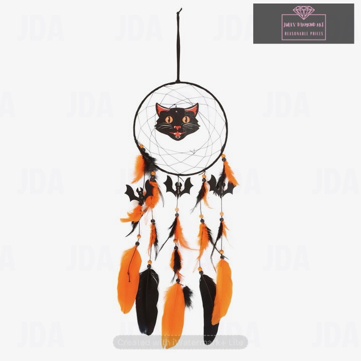 Black Cat Halloween Dreamcatcher