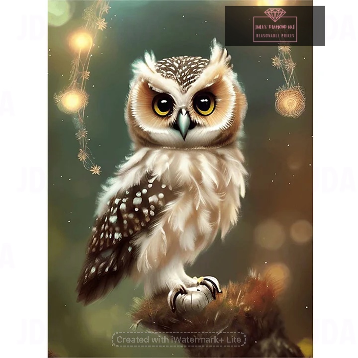 Owl 30*40cm full round drill diamond painting