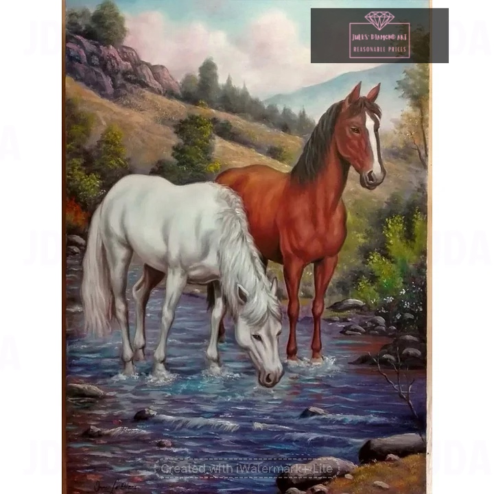 Horse 30*40cm full round drill diamond painting