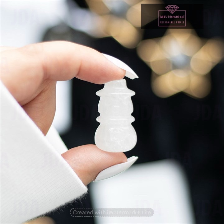 Clear Quartz Crystal Snowman In A Bag