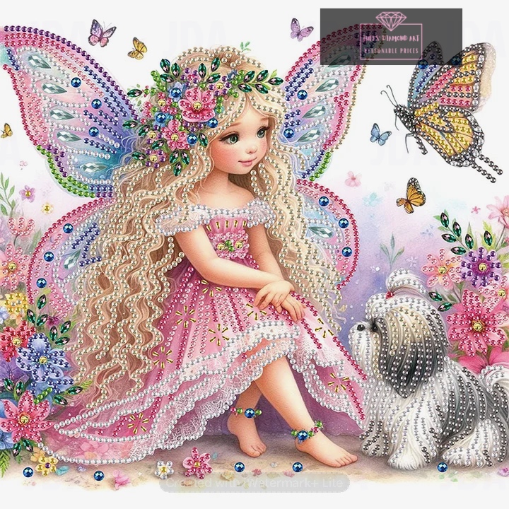 Elf Fairy 30*30cm special shaped drill diamond painting