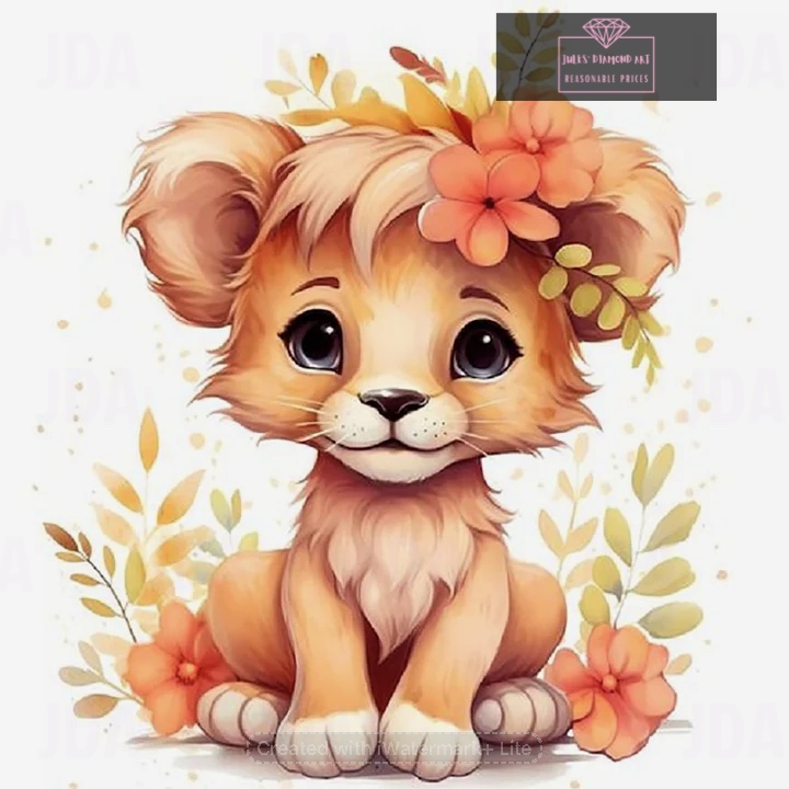 Cartoon Tiger 30*30cm full round drill diamond painting