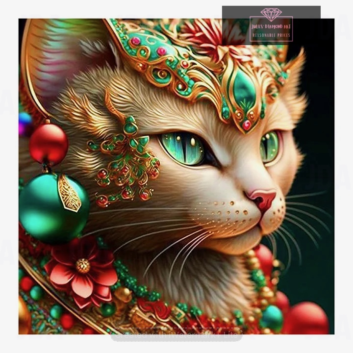 Gorgeous Cat 30*30cm full round drill diamond painting