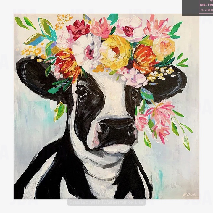 Cow Animal 30*30cm full round drill diamond painting