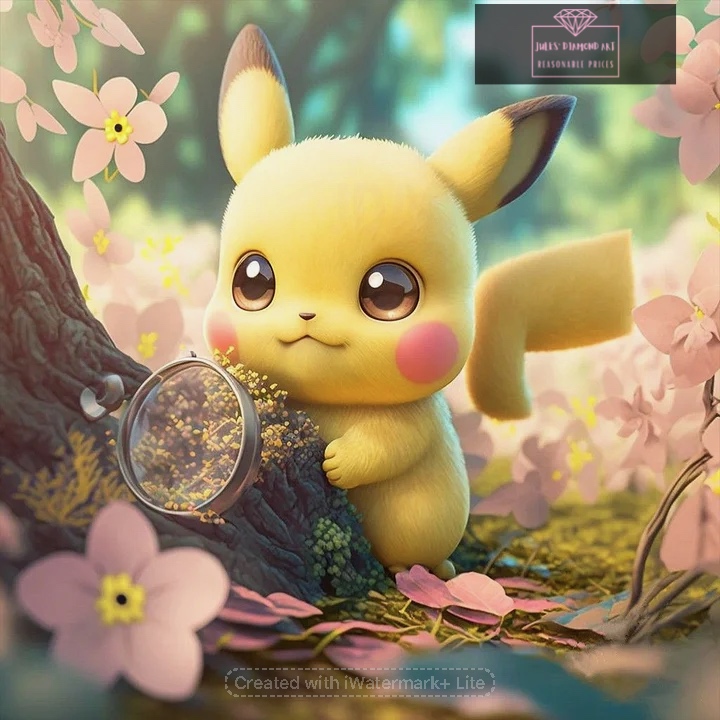 Pikachu 30*30cm full round drill diamond painting