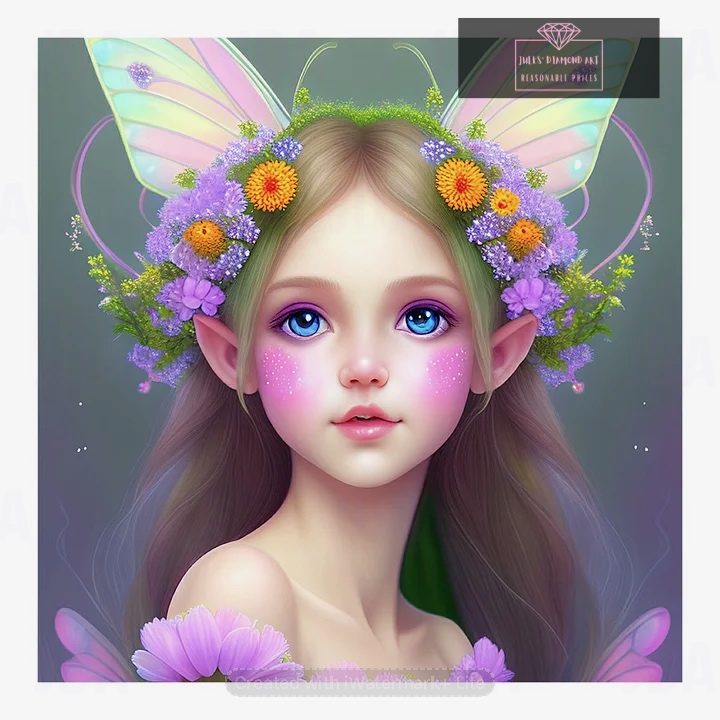 Flower Fairy 30*30cm full round drill diamond painting