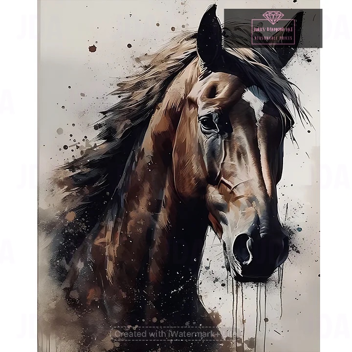 Horse 40*50cm full round drill diamond painting