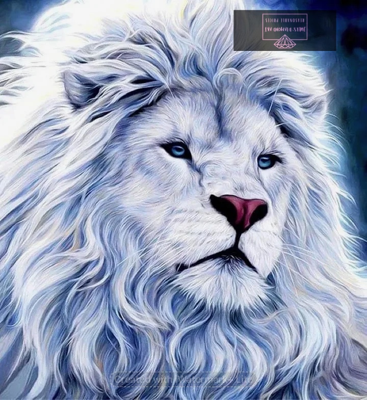 Lion 45*45cm full round drill diamond painting with AB drills