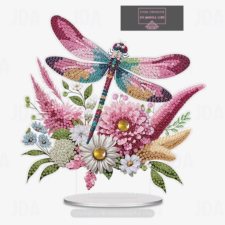 Acrylic Dragonfly Table Top Diamond Painting Ornament