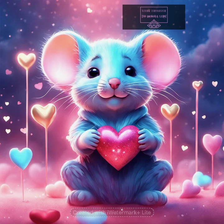 Caring Mouse 30*30cm full square drill diamond painting