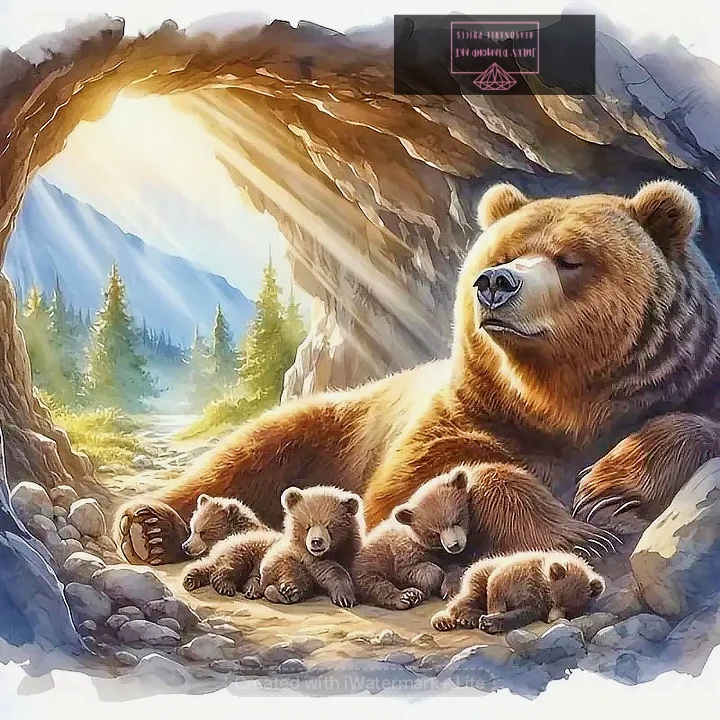 Warm Bear Home 40*40cm full round drill (40 colours) diamond painting