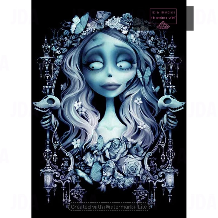 Corpse Bride Emily 30*40cm full round drill diamond painting