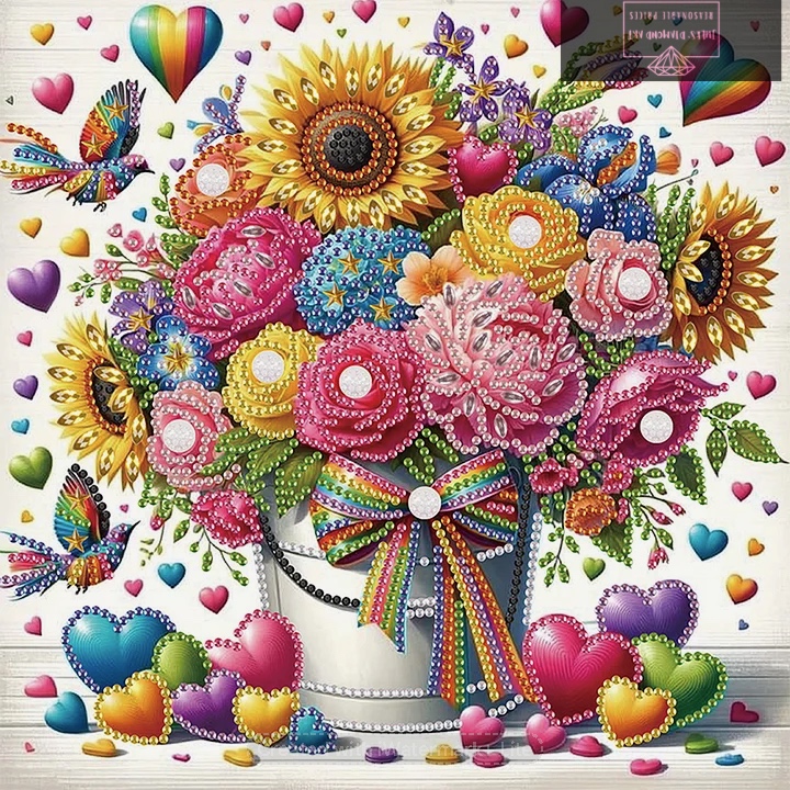 Bouquet of Flowers 30*30cm special shaped drill diamond painting