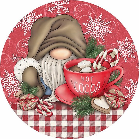 Christmas Gnome 30*30cm full round drill diamond painting