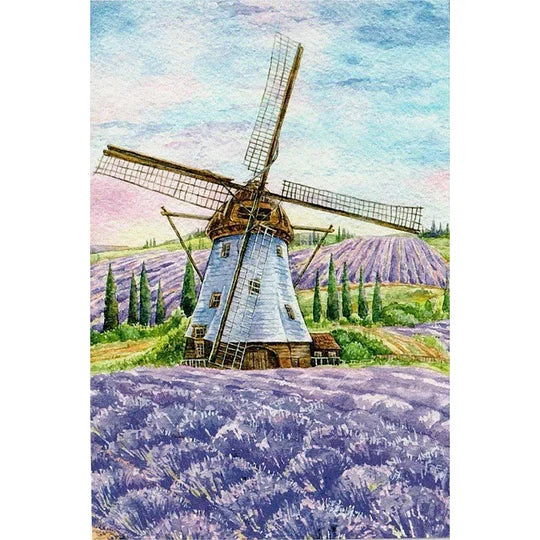 Lavender Pinwheel 40*60cm full round drill diamond painting