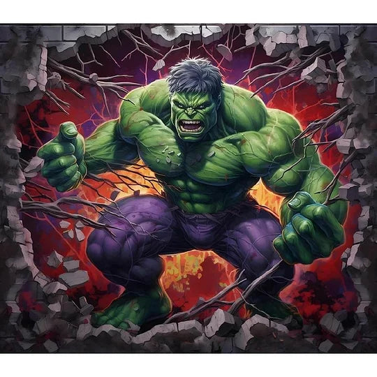 Full Round Drill Diamond Painting 40*35cm Hulk From The Wall