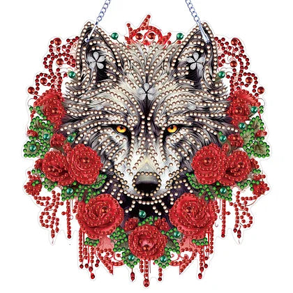 Special Shape Diamond Painting Wolf Head Full Drill