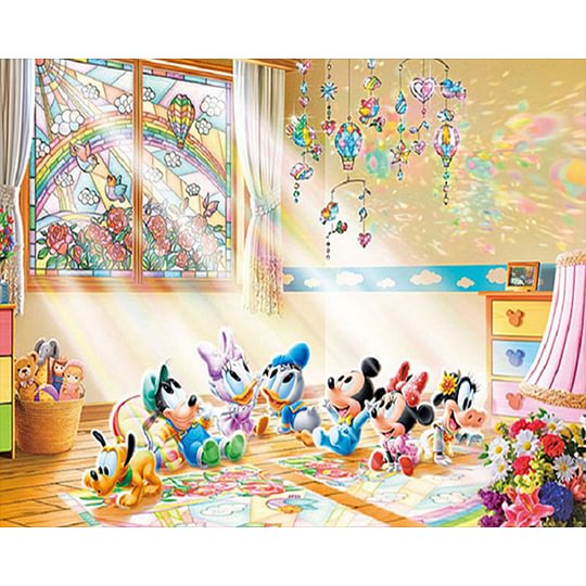 Disney Family Portrait 80*60cm full round drill diamond painting