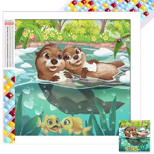 Full Square Drill Diamond Painting 45*45cm Otter