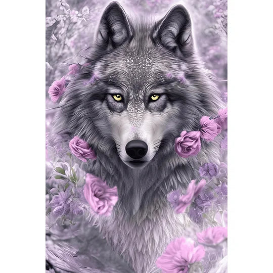 Wolf 40*60cm full round drill diamond painting